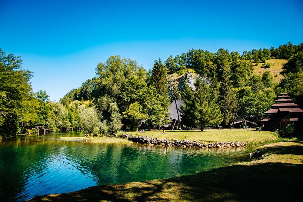The Mrežnica River beside the Bear Stone Festival grounds